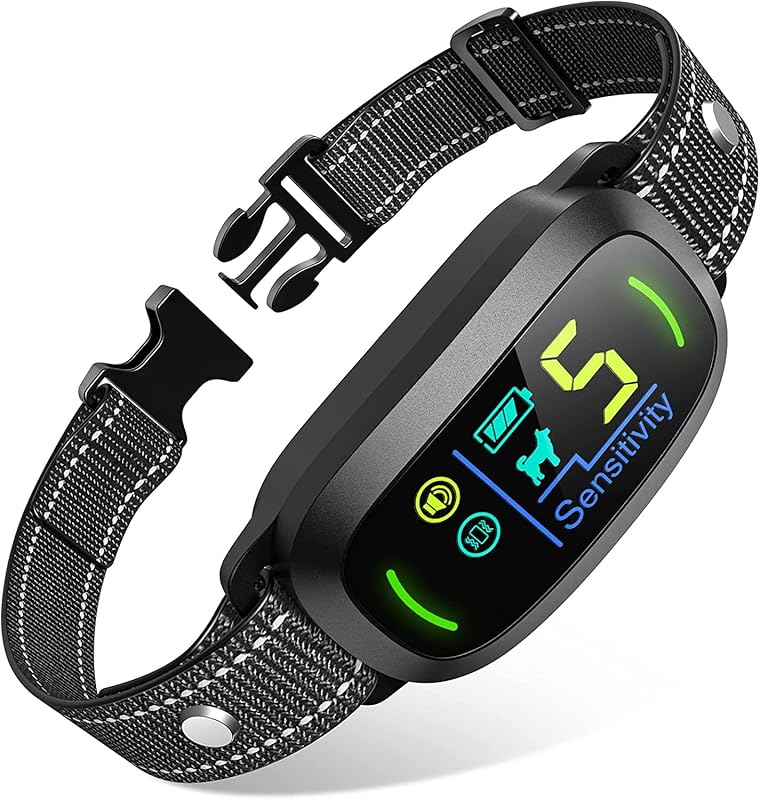 Rechargeable Smart Bark Collar for All Dogs: 5 Adjustable Sensitivity,